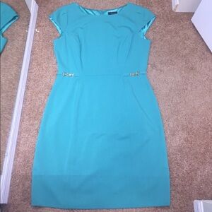 Tahari Teal Midi Dress